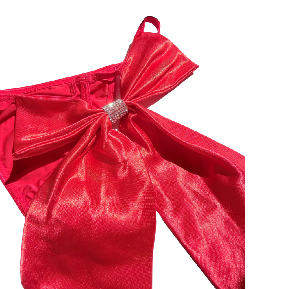 Milanblocks Glam Bow Rhinestone Thong