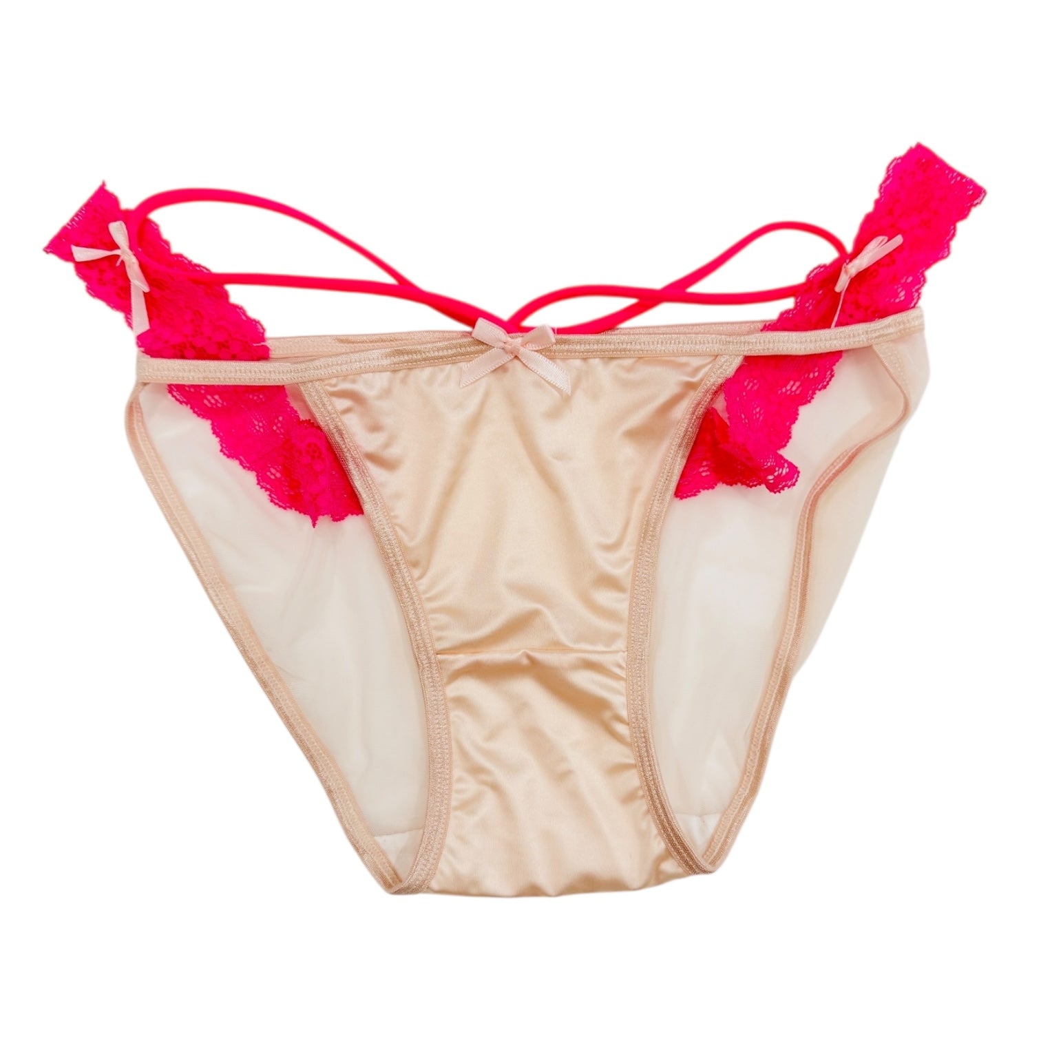 Milanblocks Petite Size Coquette style lace bow panties Floral Sweet Cute Polka Dot Polka Dot Sexy Mesh Underwear fall underwear Womenswear Soft Lingerie