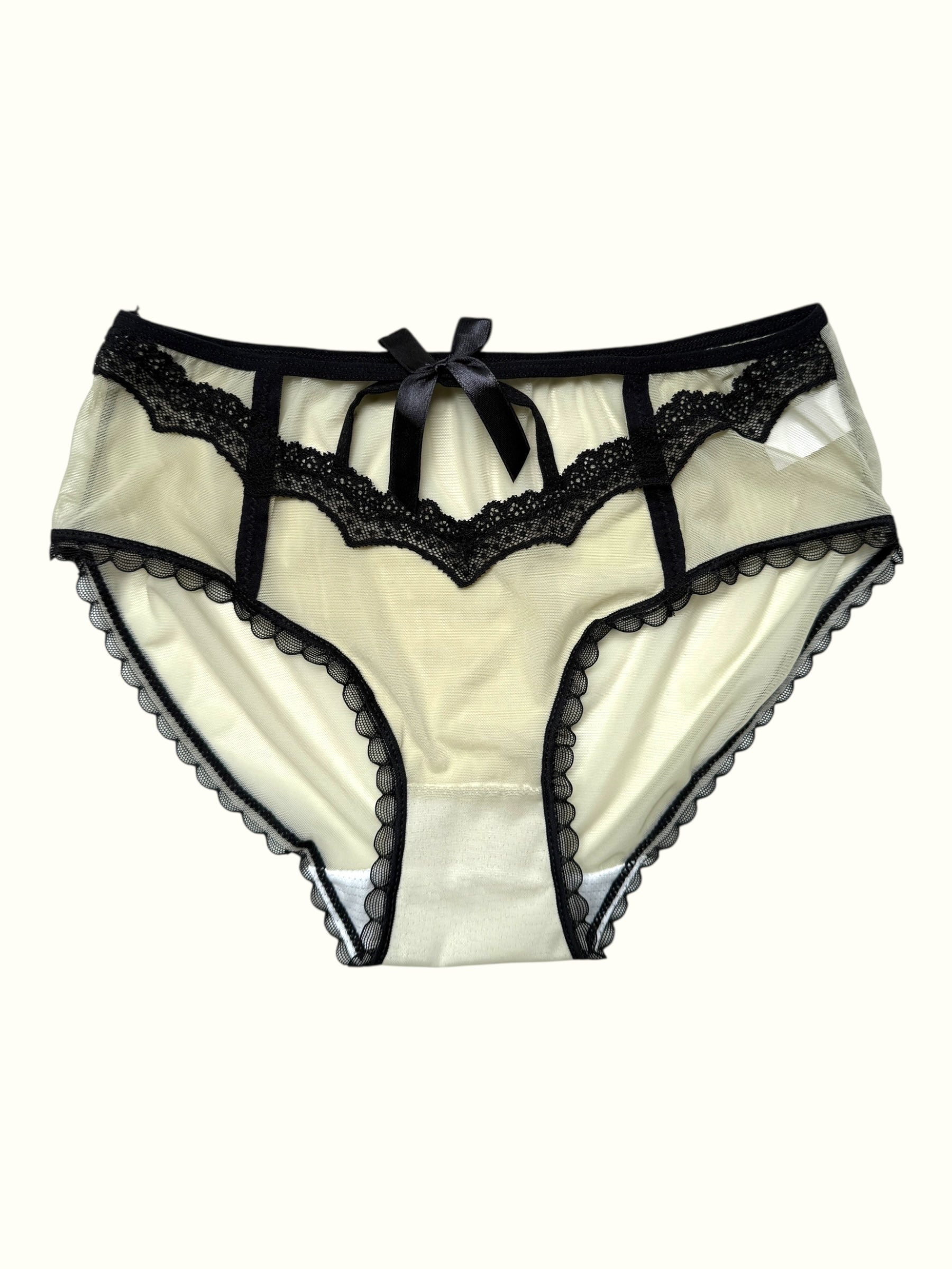 Milanblocks Noir Bowline Sheer Mesh Panty