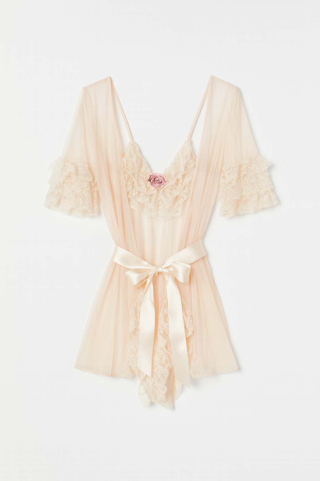 Milanblocks Coquette Princess-Style Beige Floral Bodysuit