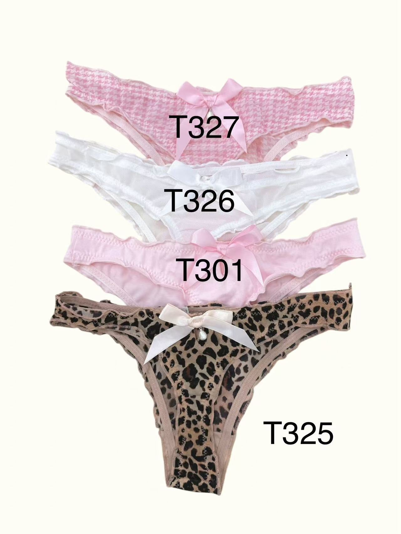 Milanblocks Coquette Lace & Satin Bow Thong Collection