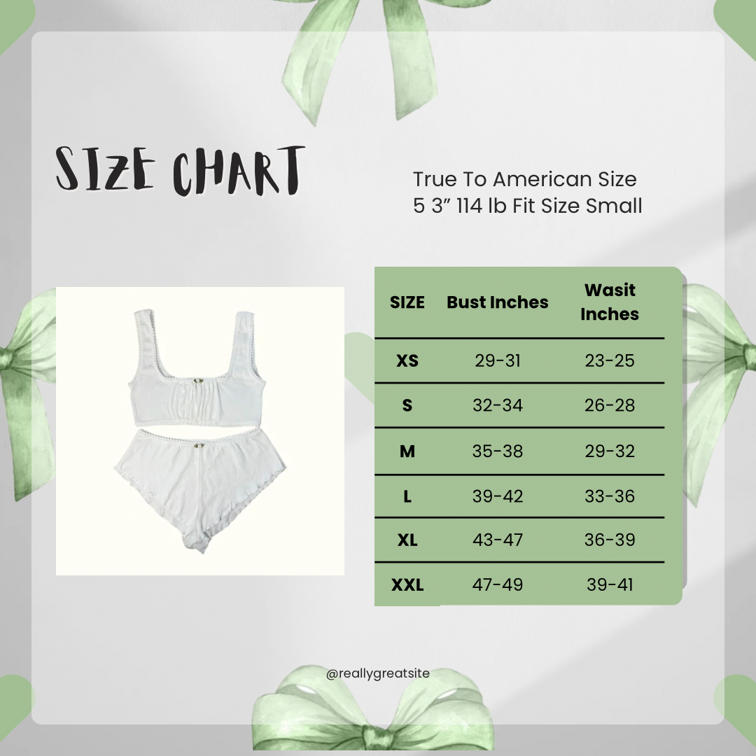 Milanblocks Soft Girl Loungewear Set Cotton Lace Bralette High Waist Panties