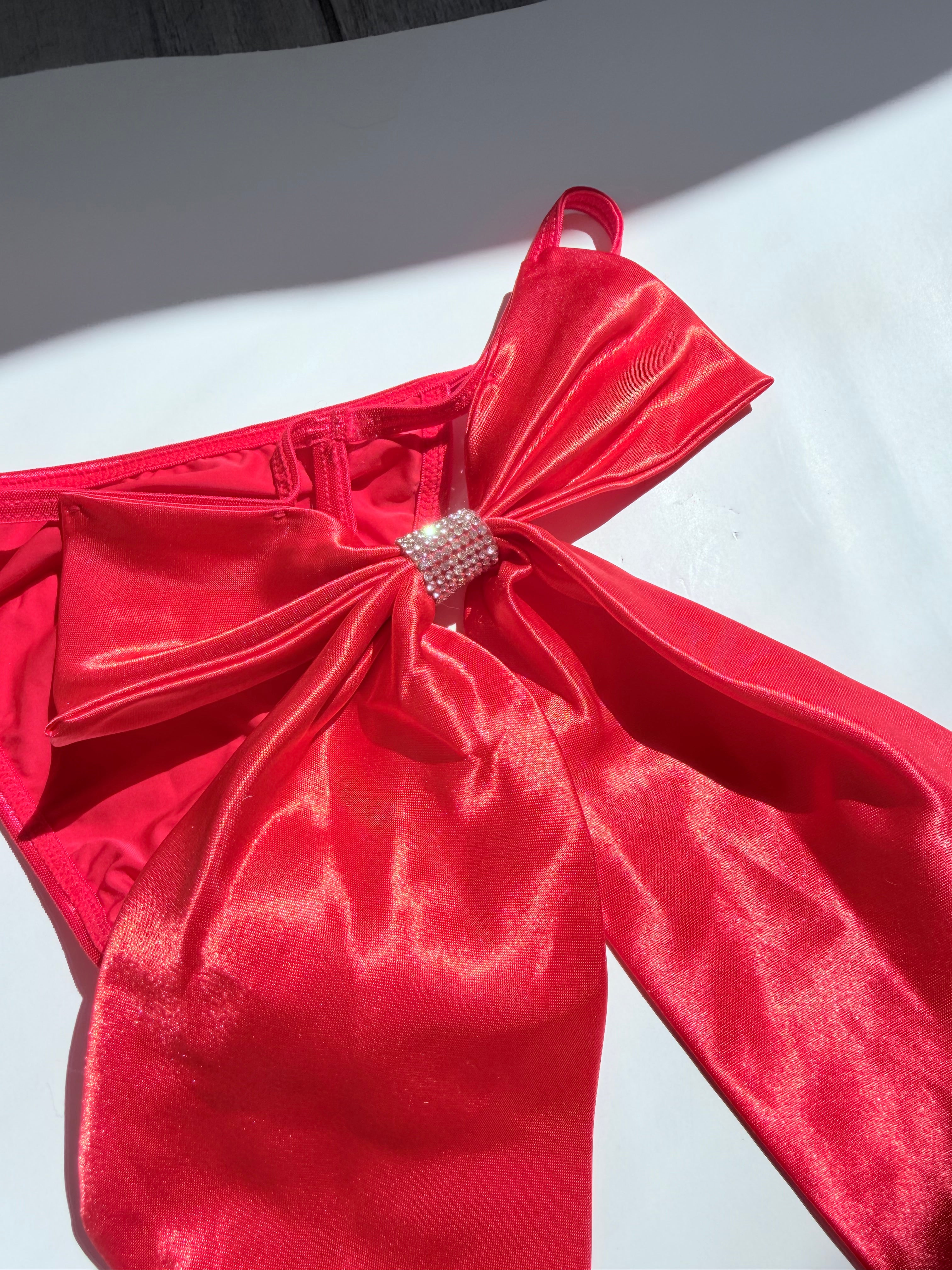 Milanblocks Glam Bow Rhinestone Thong