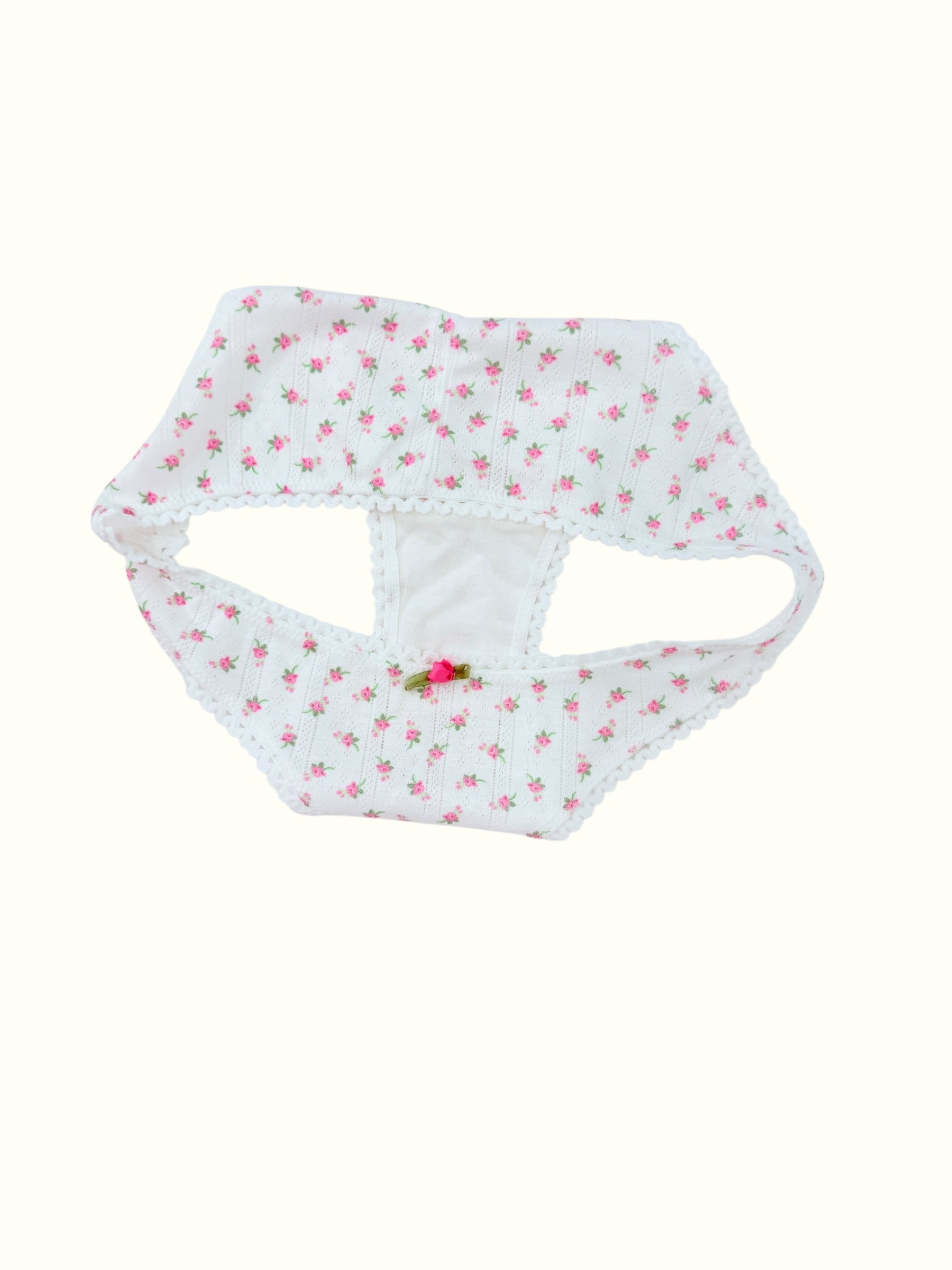 Milanblocks French Romantic pointelle cotton made matching bralette set