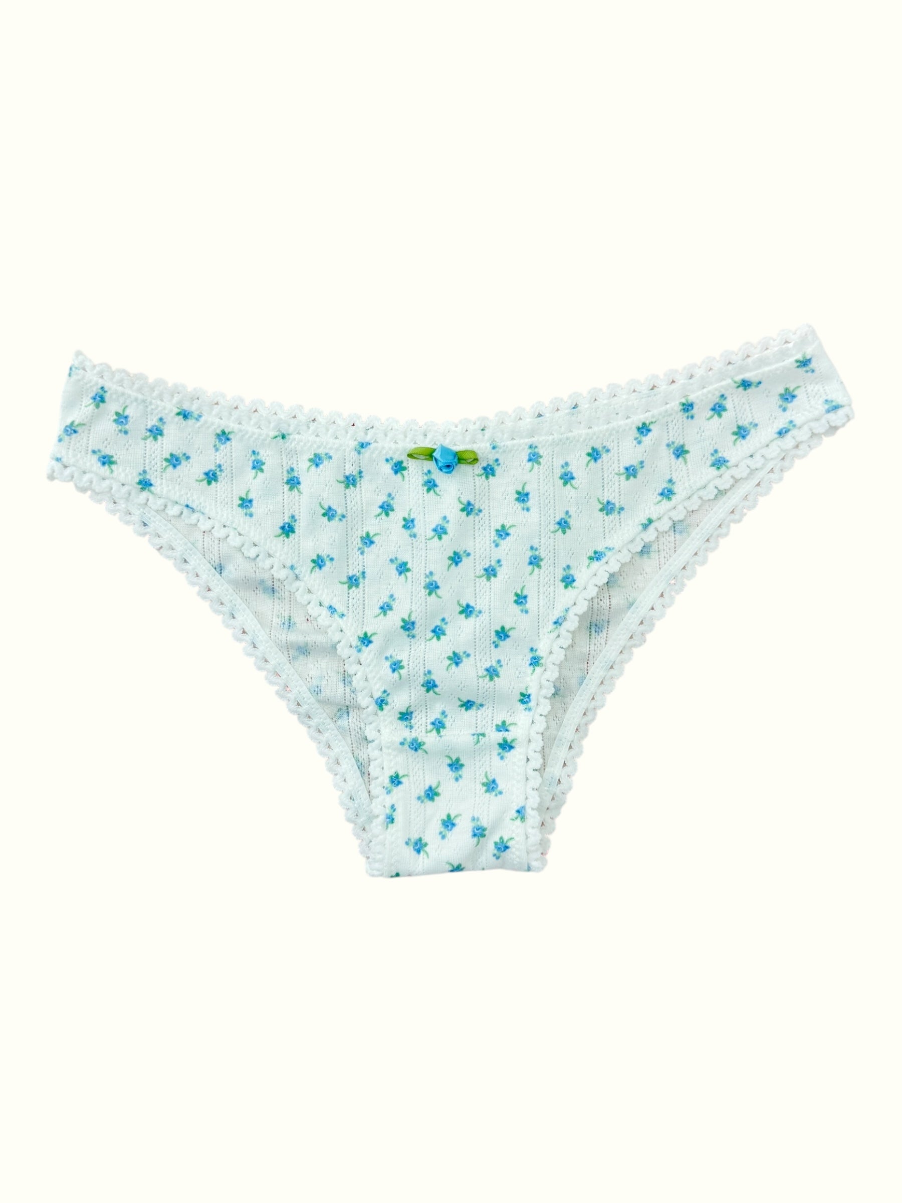 Milanblocks French Romantic pointelle cotton made matching bralette set