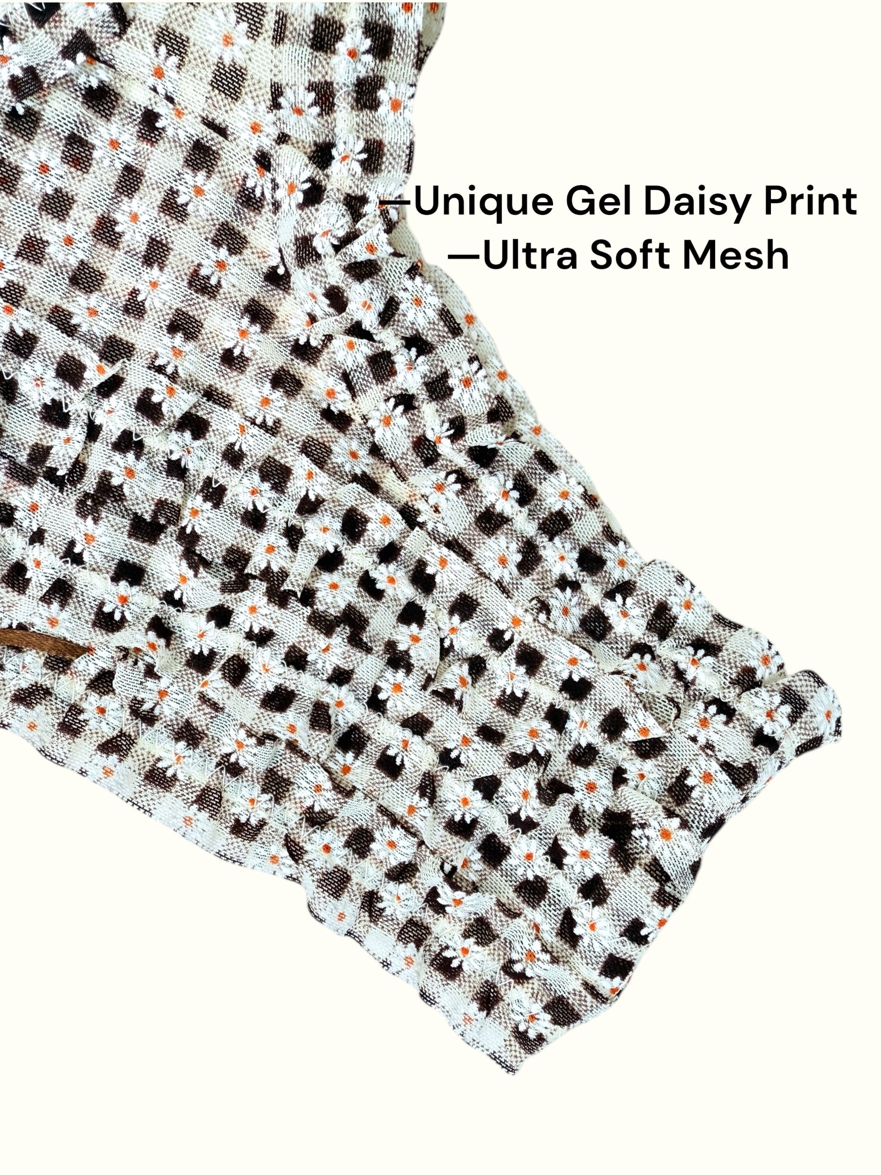 Milanblocks Vintage Style Gingham Daisy Ruffle Panties