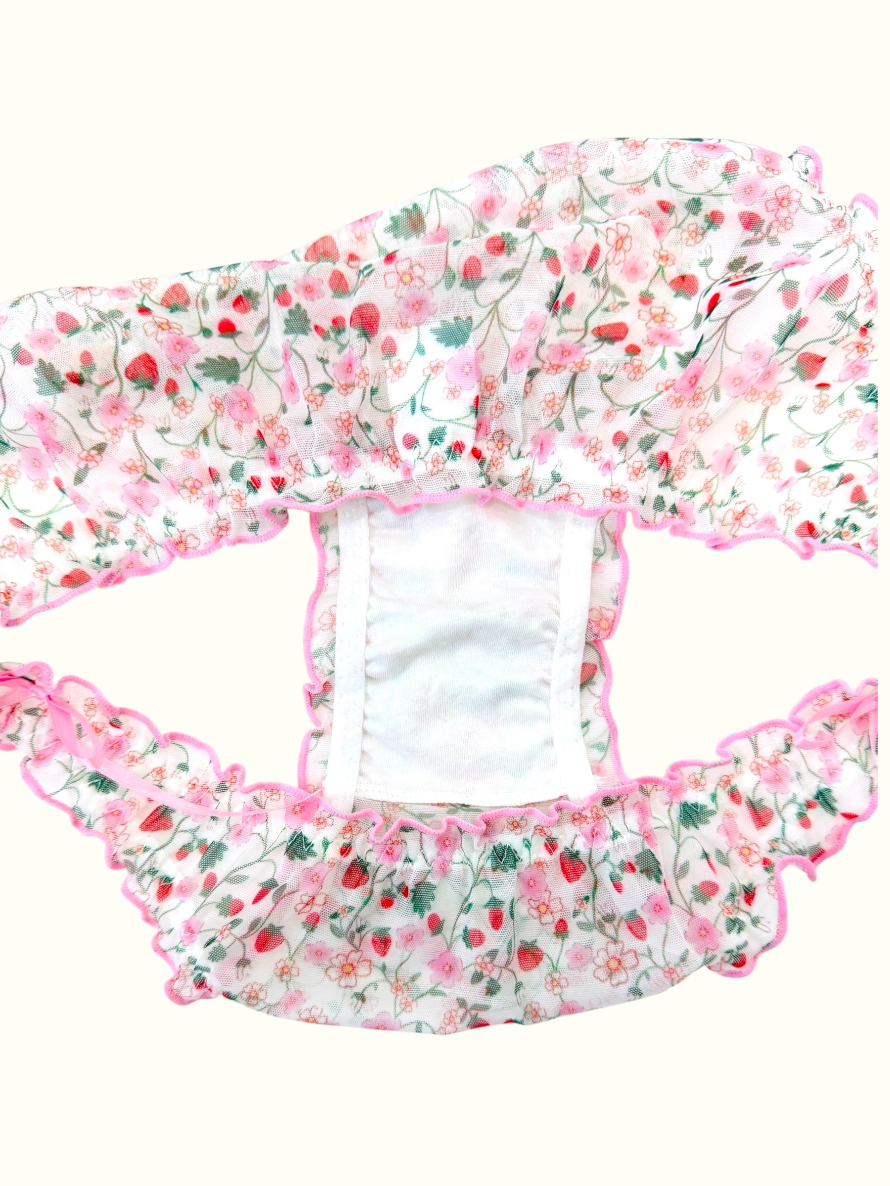 Milanblocks Summer Floral Fantasy Coquette Mesh Panty Set