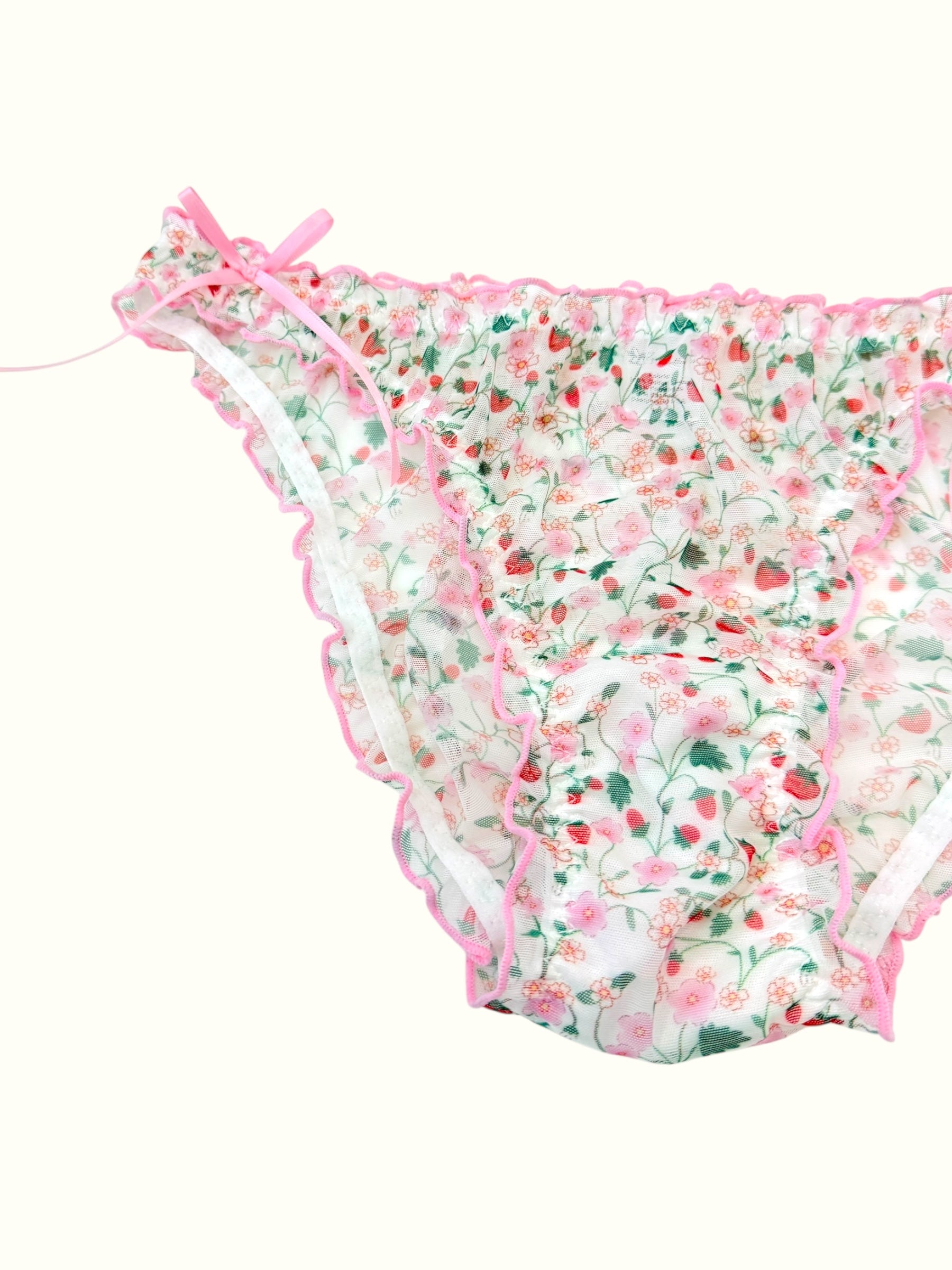 Milanblocks Summer Floral Fantasy Coquette Mesh Panty Set