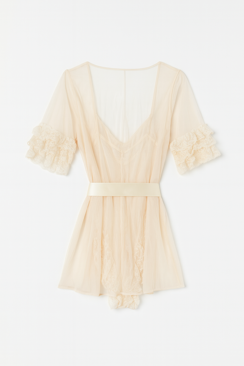 Milanblocks Coquette Princess-Style Beige Floral Bodysuit