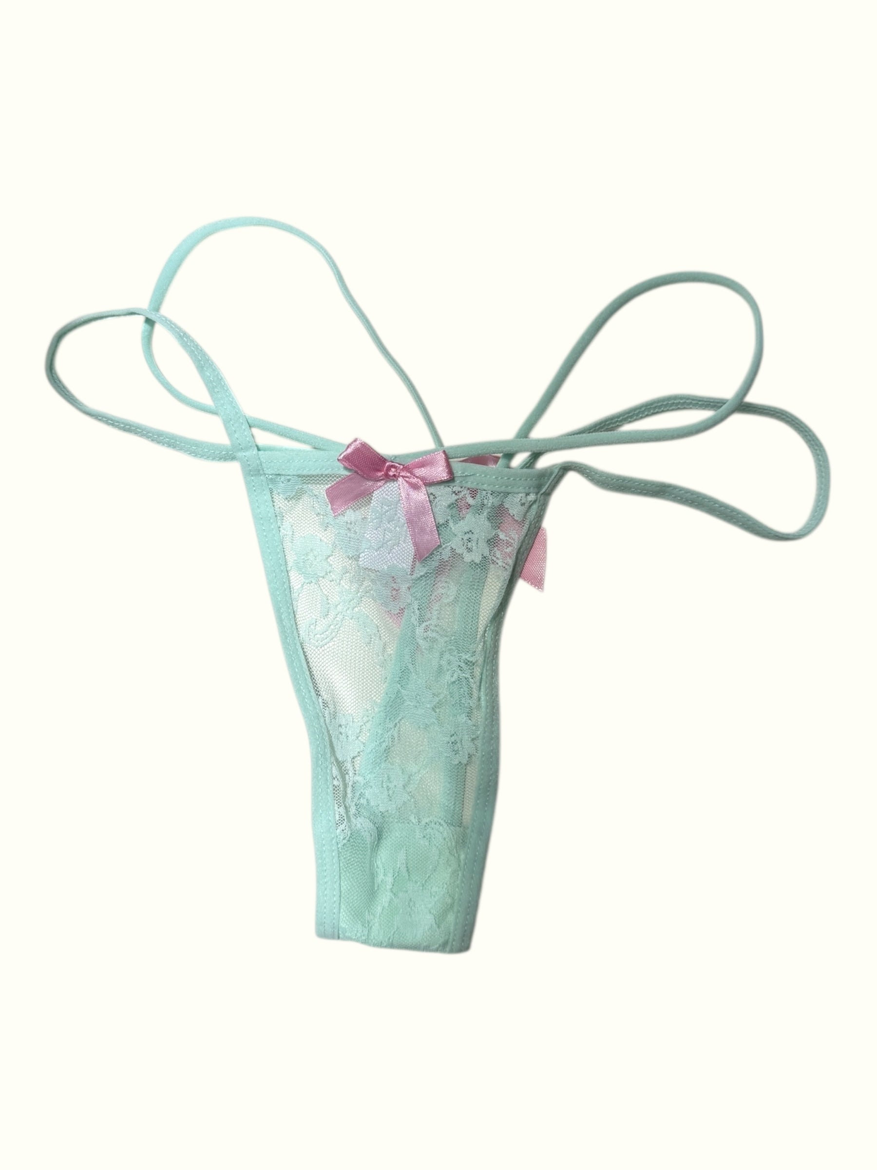 Milanblocks Leopard Print String Panties with Charm Accent