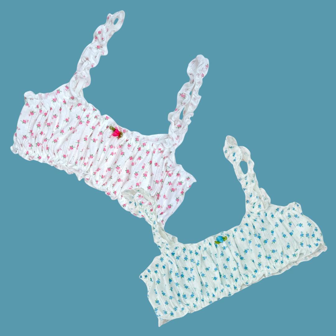 Milanblocks MIX 2 Petite French Romantic pointelle cotton made bralette