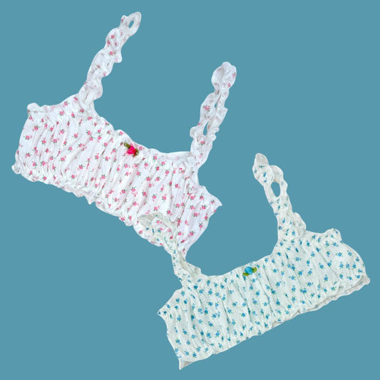 Milanblocks MIX 2 Petite French Romantic pointelle cotton made bralette