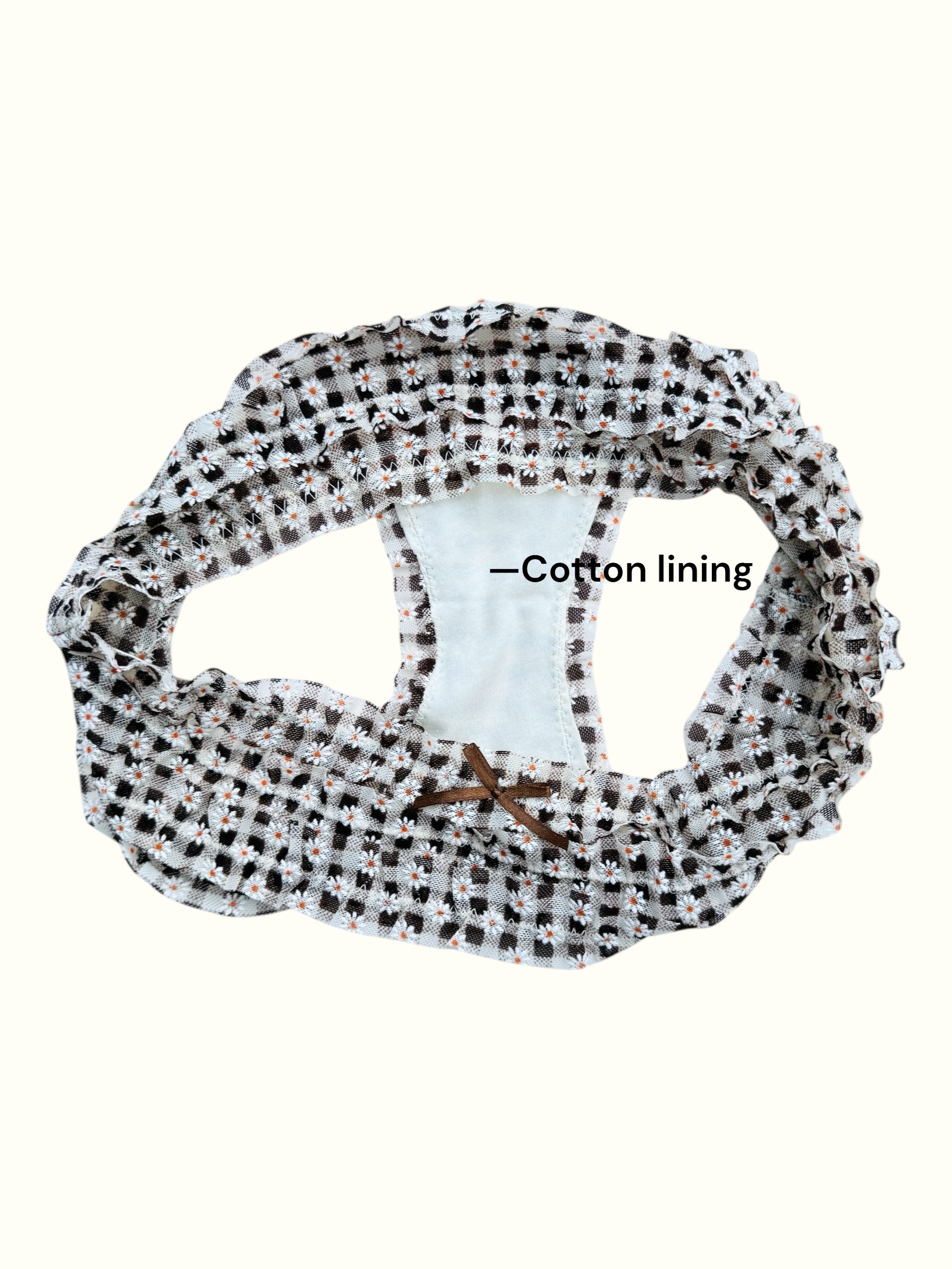 Milanblocks Vintage Style Gingham Daisy Ruffle Panties