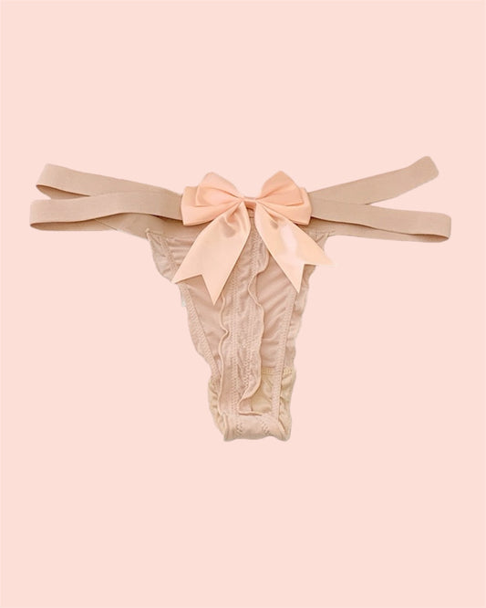 Milanblocks Coquette Bow-Accent Thong