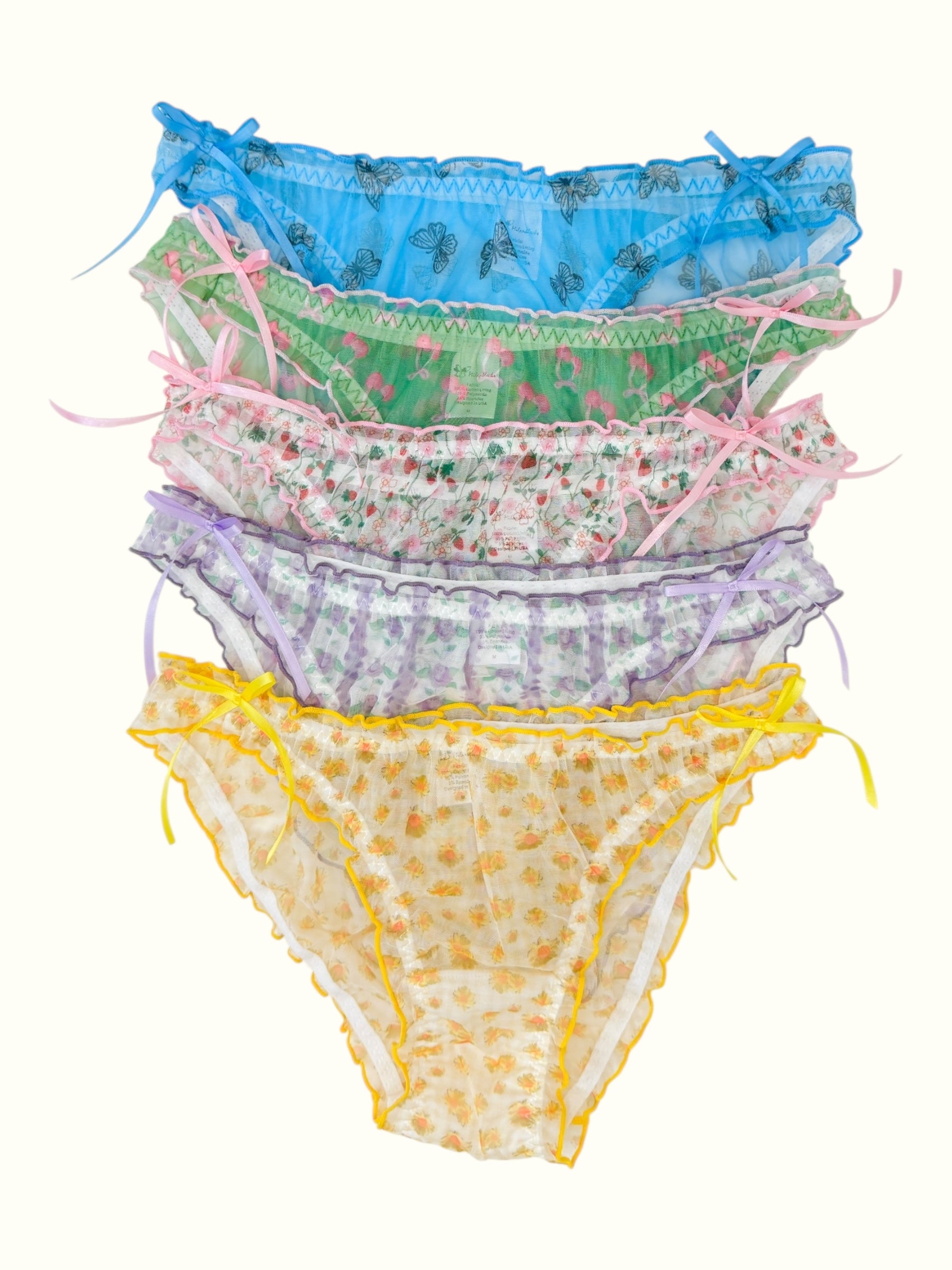 Milanblocks Summer Floral Fantasy Coquette Mesh Panty Set