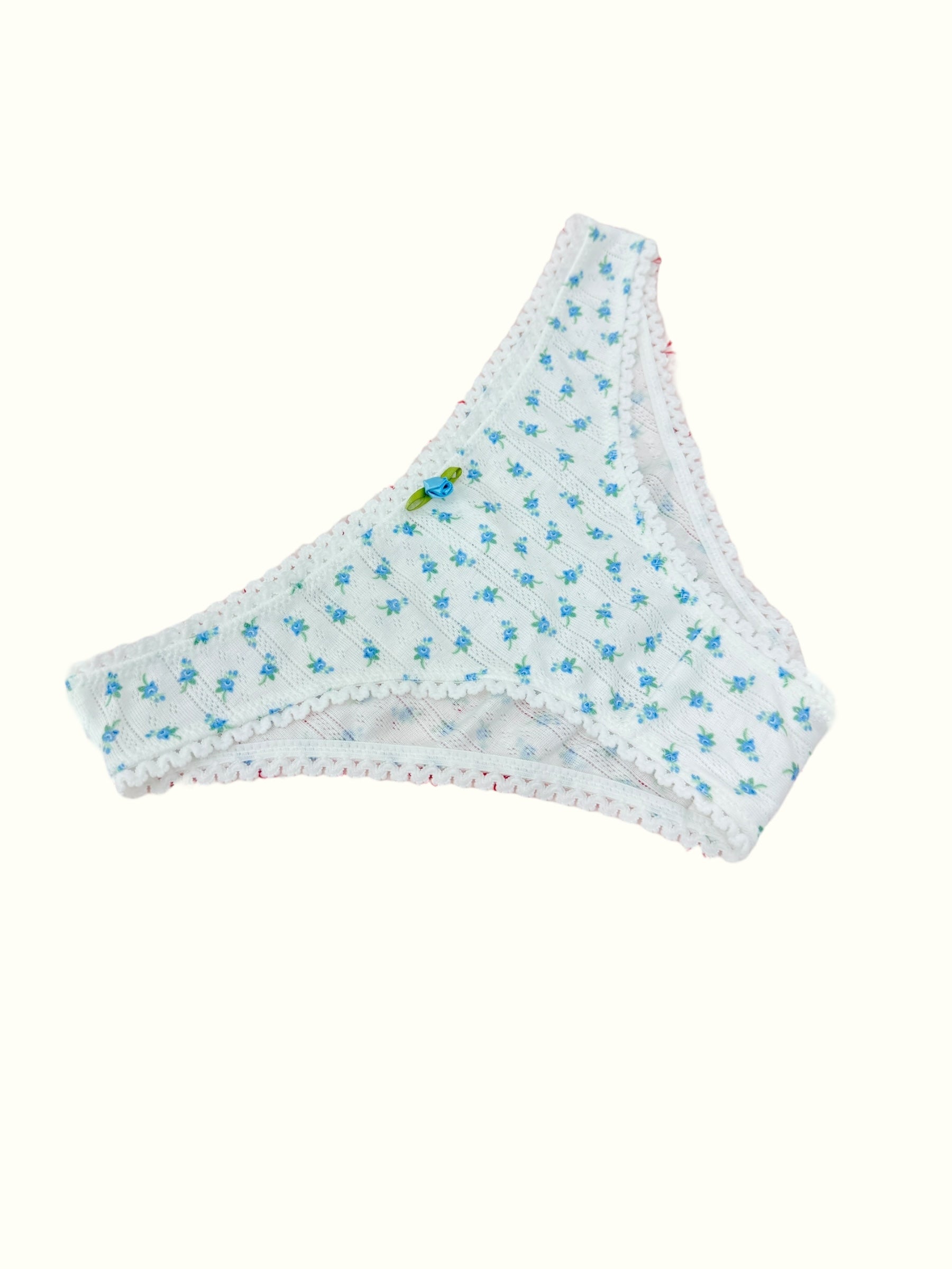 Milanblocks French Romantic pointelle cotton made matching bralette set