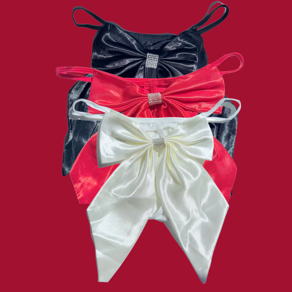 Milanblocks Glam Bow Rhinestone Thong