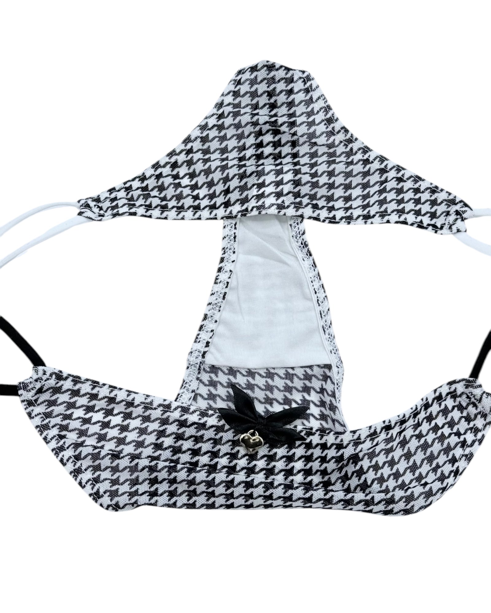 Milanblocks Leopard Print String Panties with Charm Accent