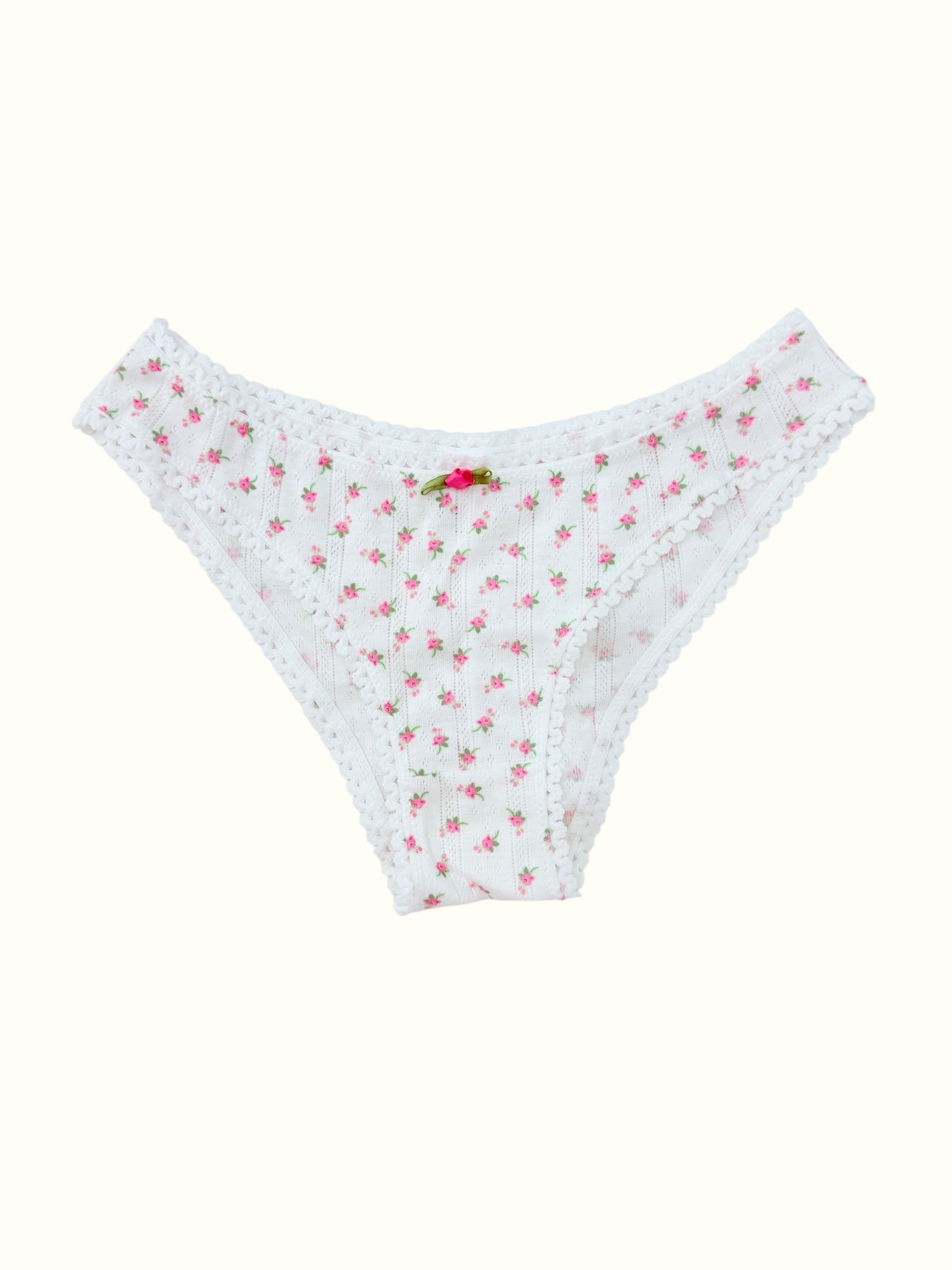 Milanblocks Pointelle Bikini Undie Cute Y2K Coquette Cotton