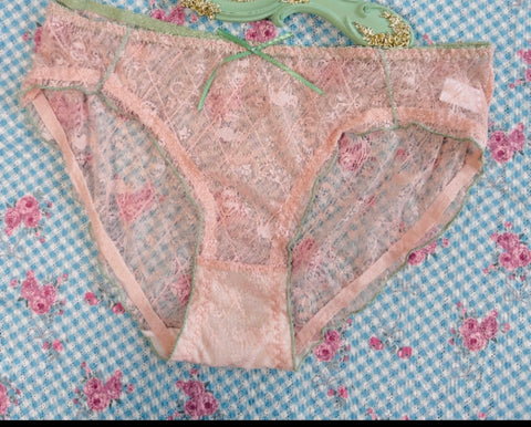 Large/XL Size coquette ruffle lace panties