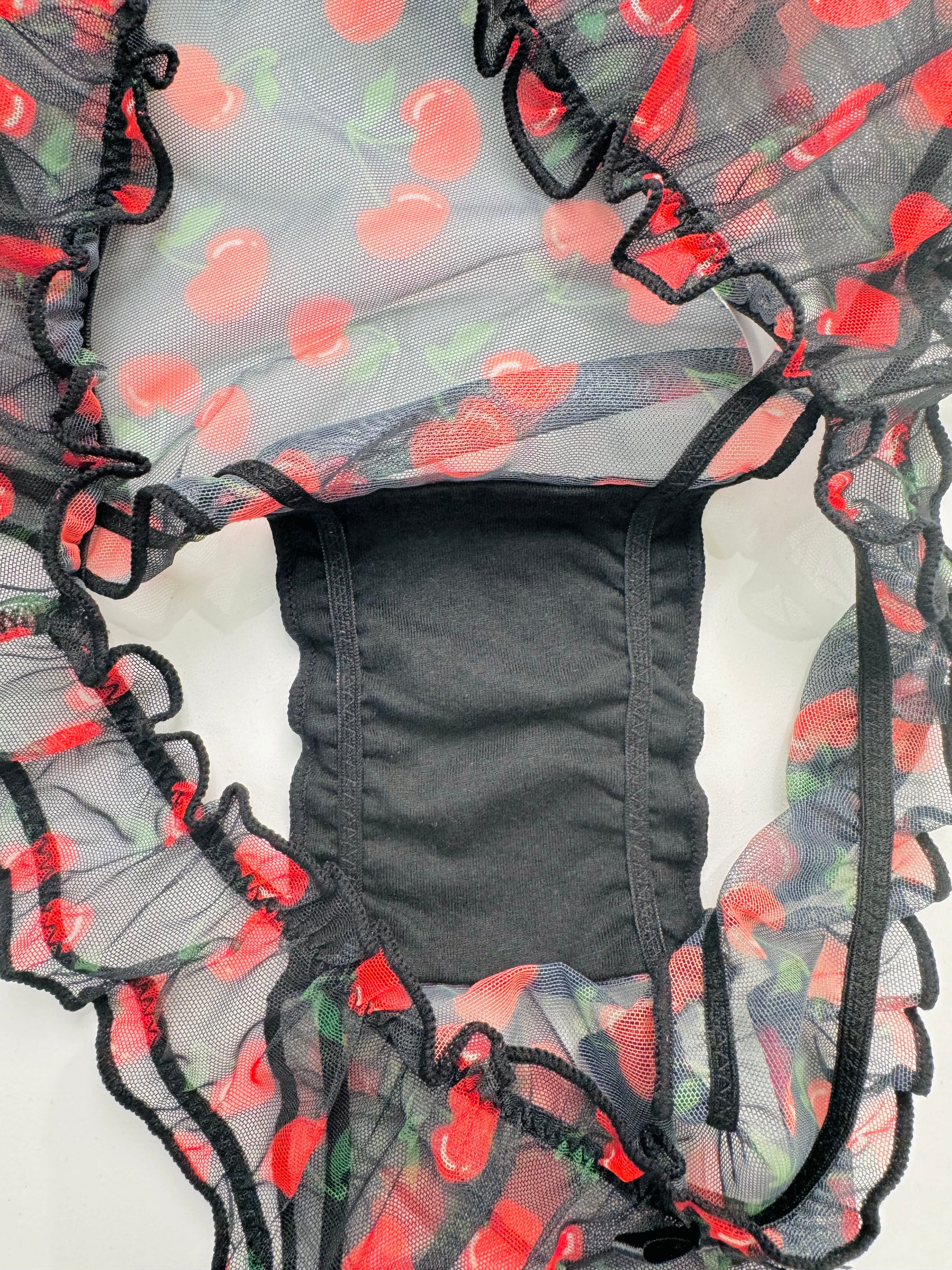 Milanblocks Cherry Sheer Black Coquette Panty