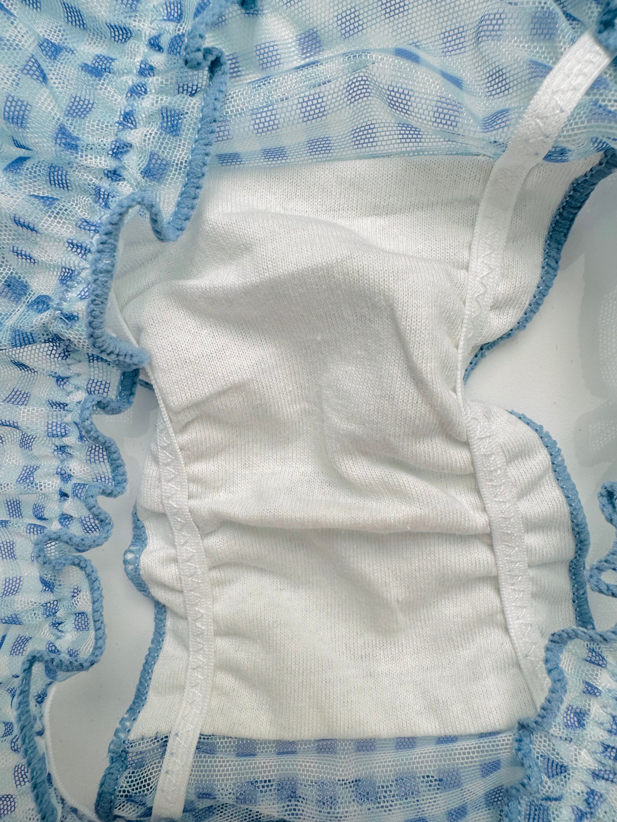 Milanblocks Gingham Sheer Blue Coquette Panty