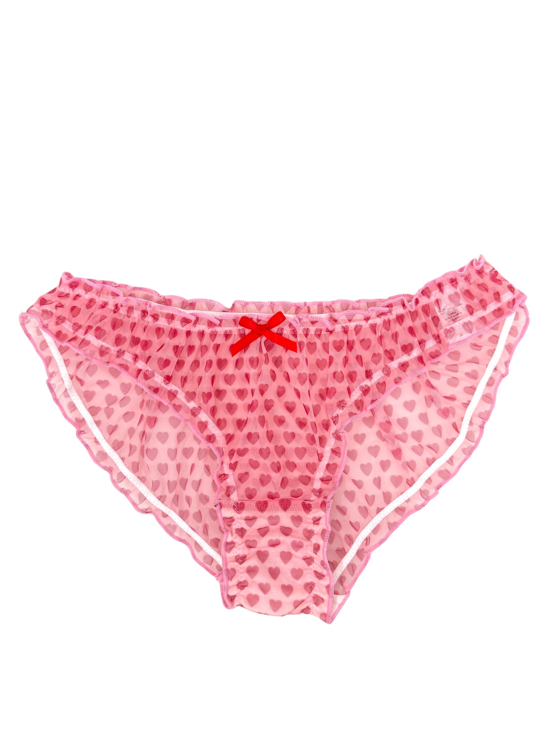 Milanblocks Pink Sheer Heart Coquette Panty