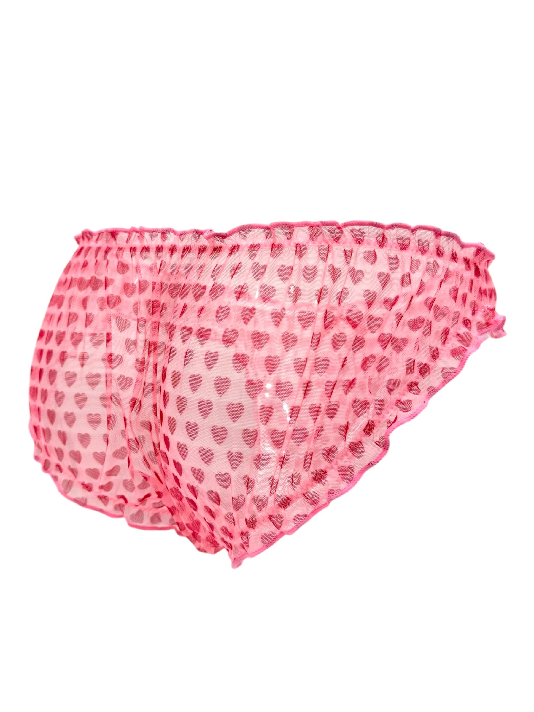 Milanblocks Pink Sheer Heart Coquette Panty