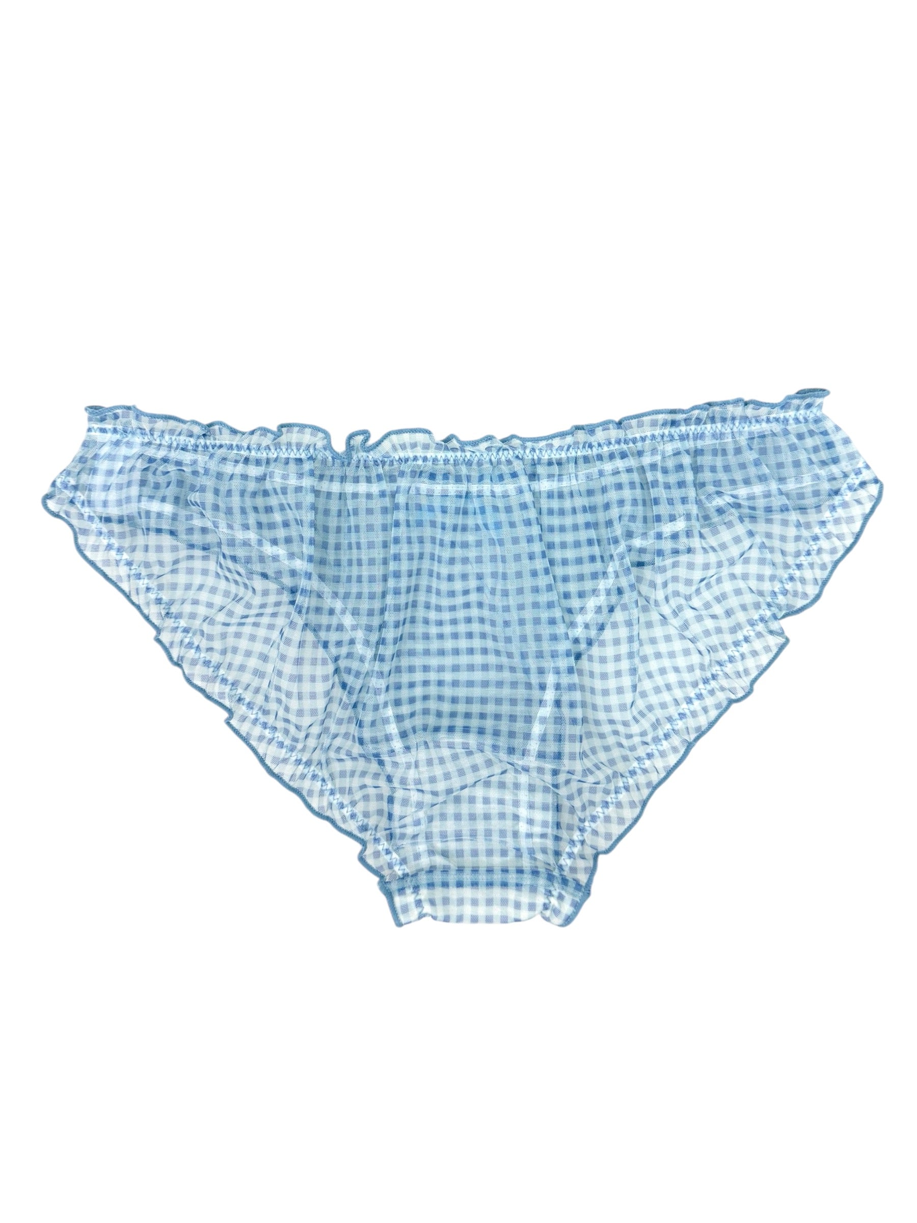 Milanblocks Gingham Sheer Blue Coquette Panty