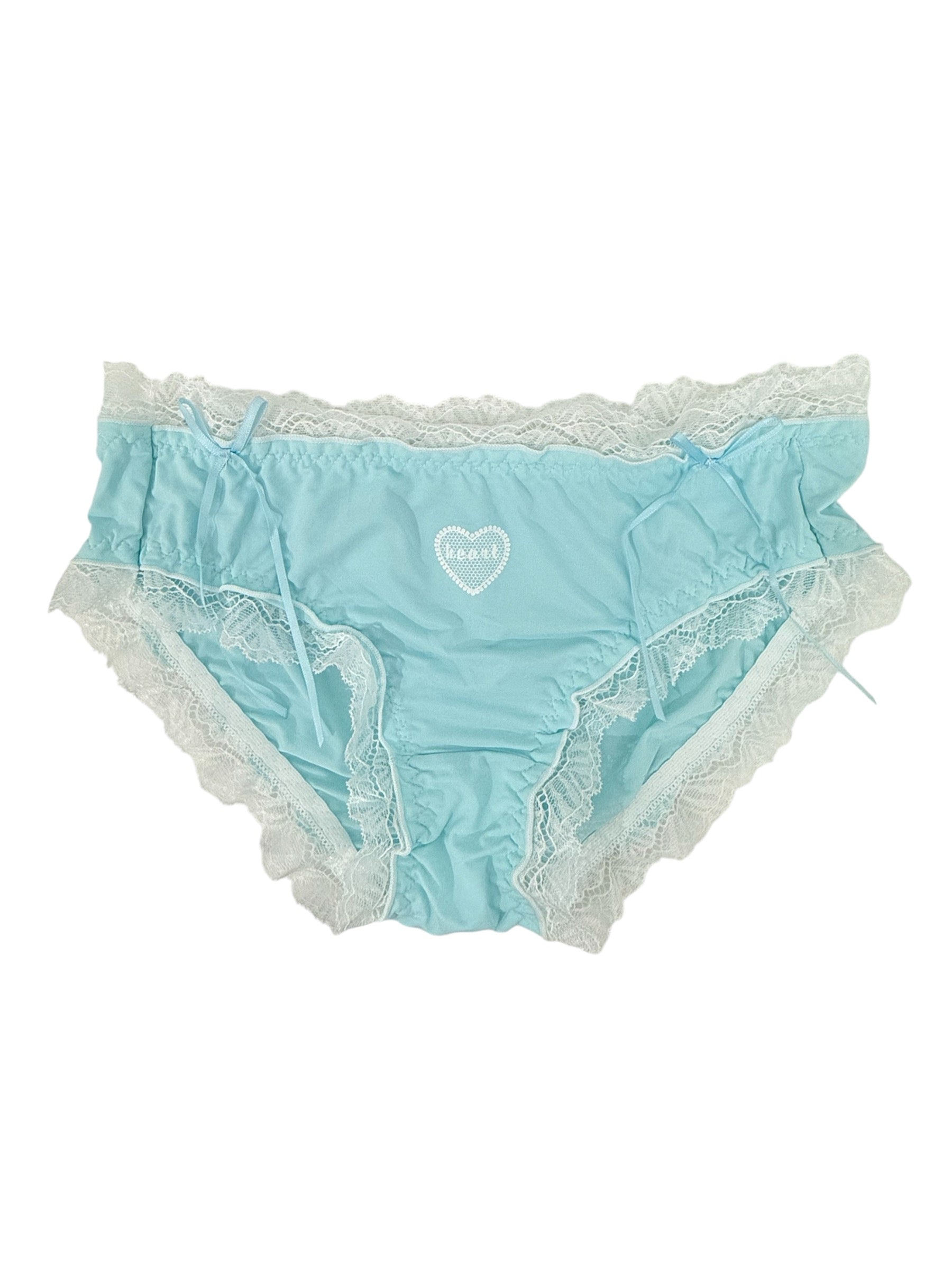 Milanblocks Blue & White Lace Trim Panty