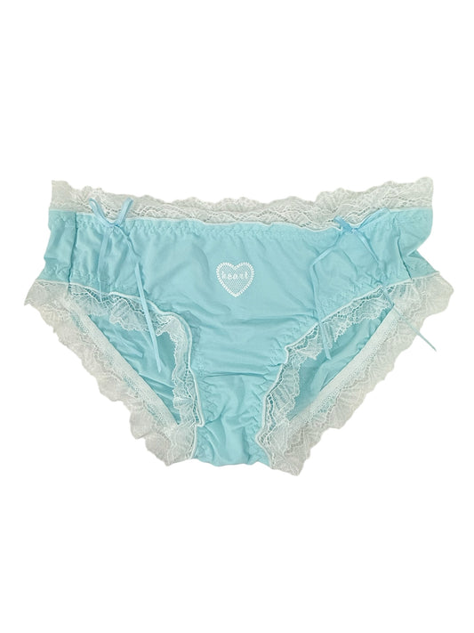 Milanblocks Blue & White Lace Trim Panty