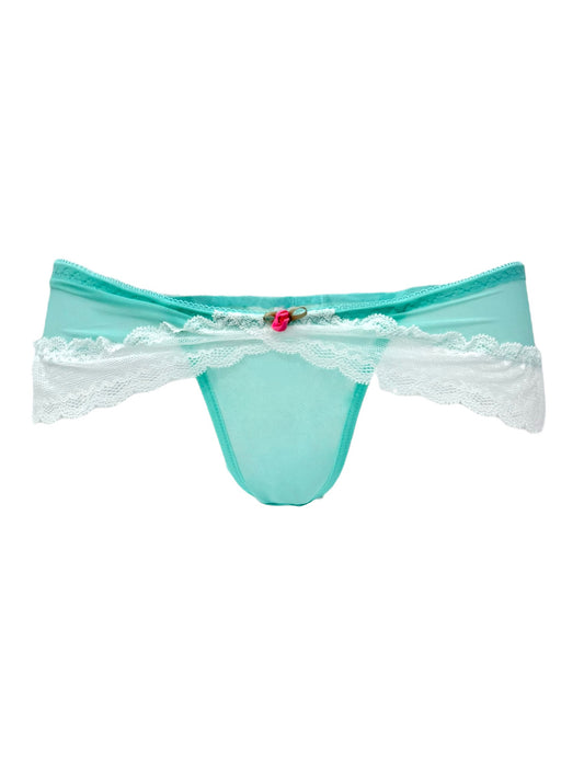 Milanblocks Aqua Lace Trimmed Coquette Panty