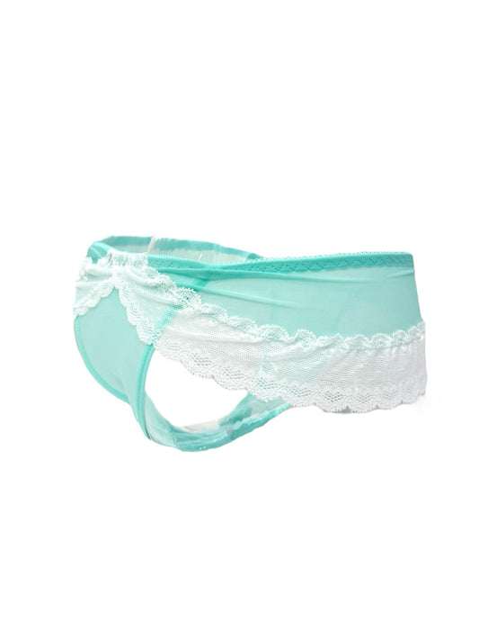 Milanblocks Aqua Lace Trimmed Coquette Panty