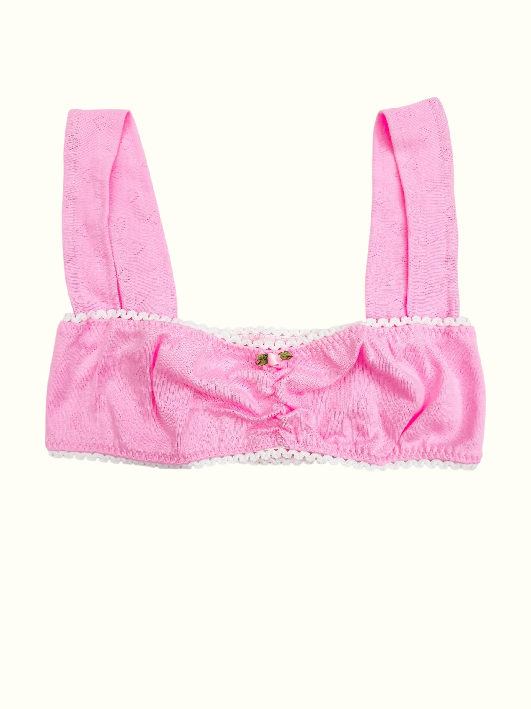 Milanblocks The Romantic pointelle cotton made matching bralette set