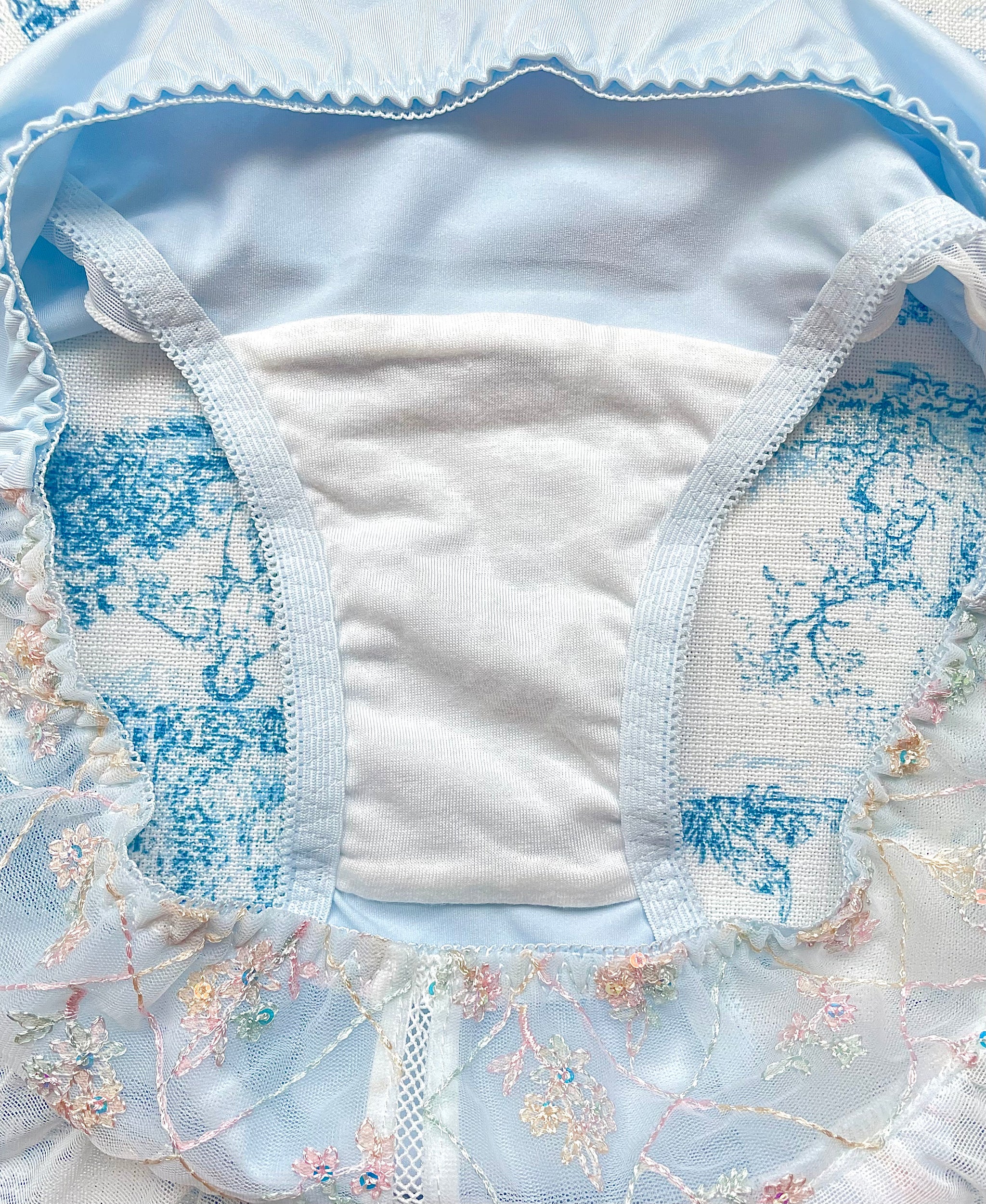 Milanblocks Blue Embroidered Panty