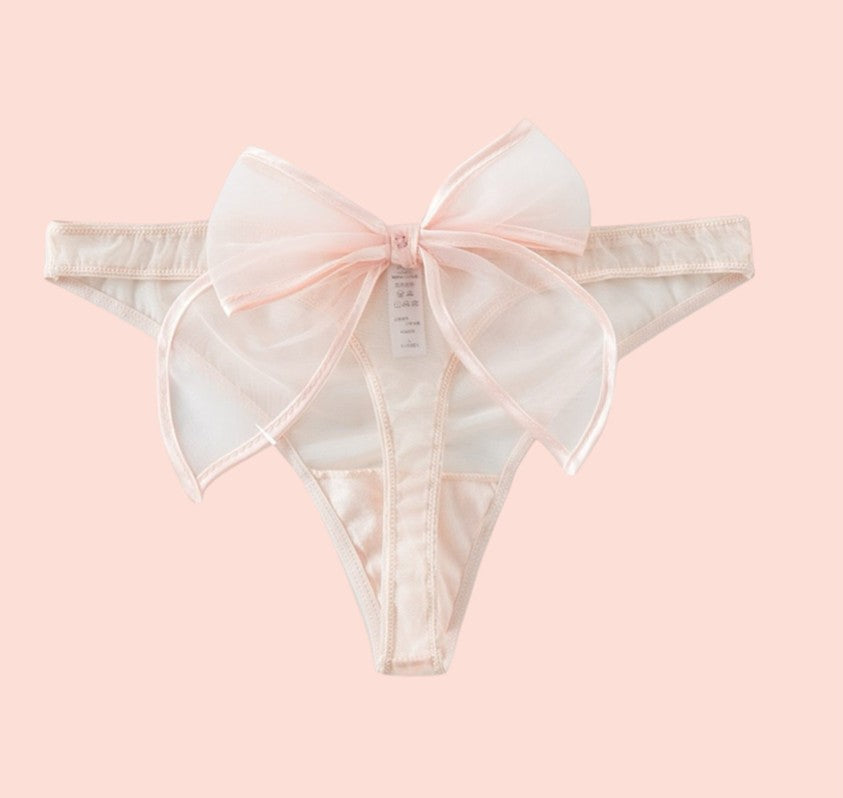 Milanblocks coquette bow lace cute panty Cotton Panties fall underwear