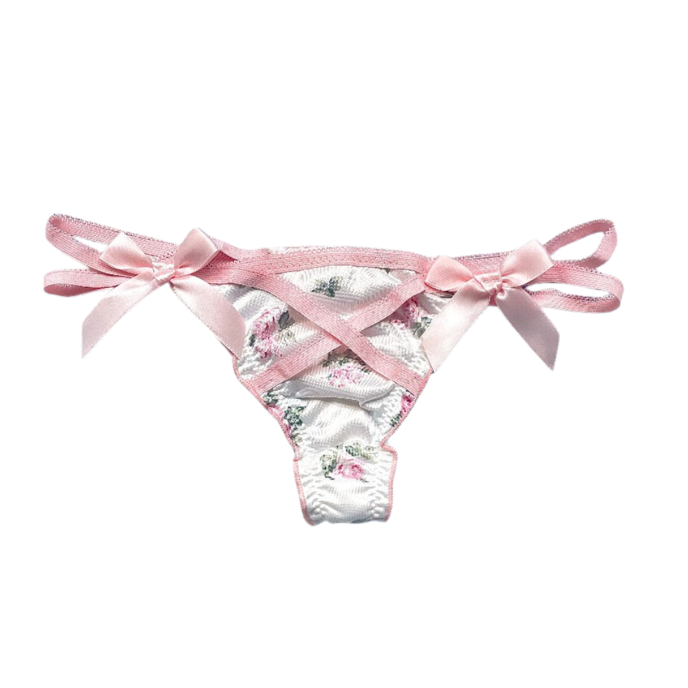 Milanblocks coquette bow lace cute panty Cotton Panties fall underwear