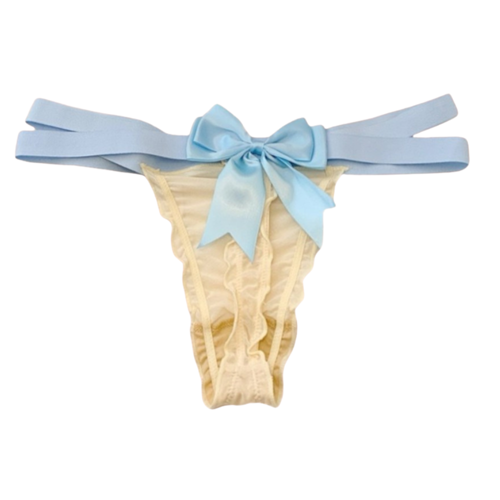 Milanblocks coquette bow lace cute panty Cotton Panties fall underwear