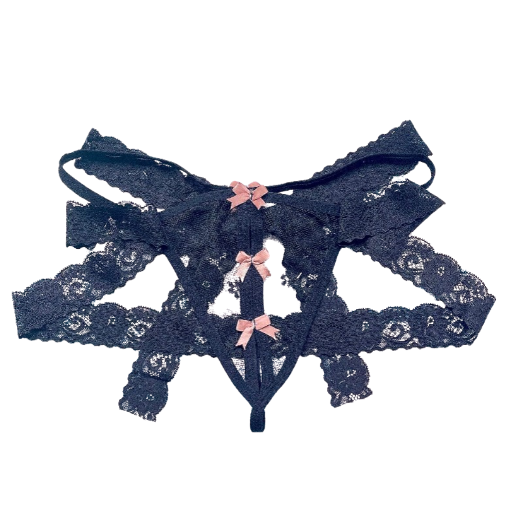 Milanblocks coquette bow lace cute panty Cotton Panties fall underwear