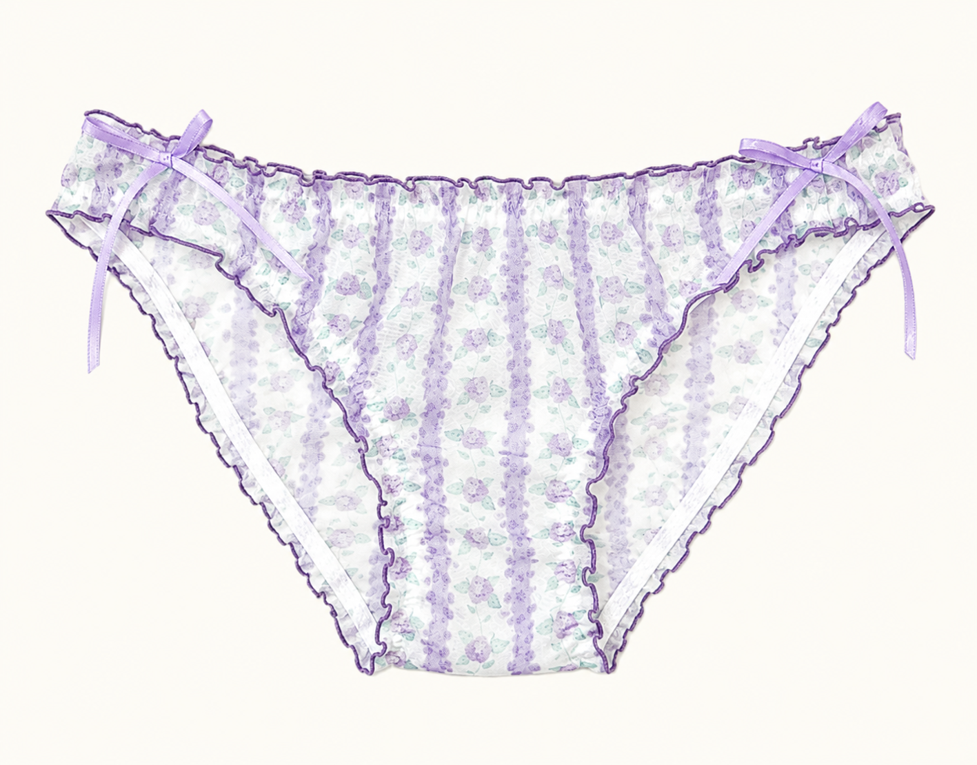 Milanblocks Summer Floral Fantasy Coquette Mesh Panty Set