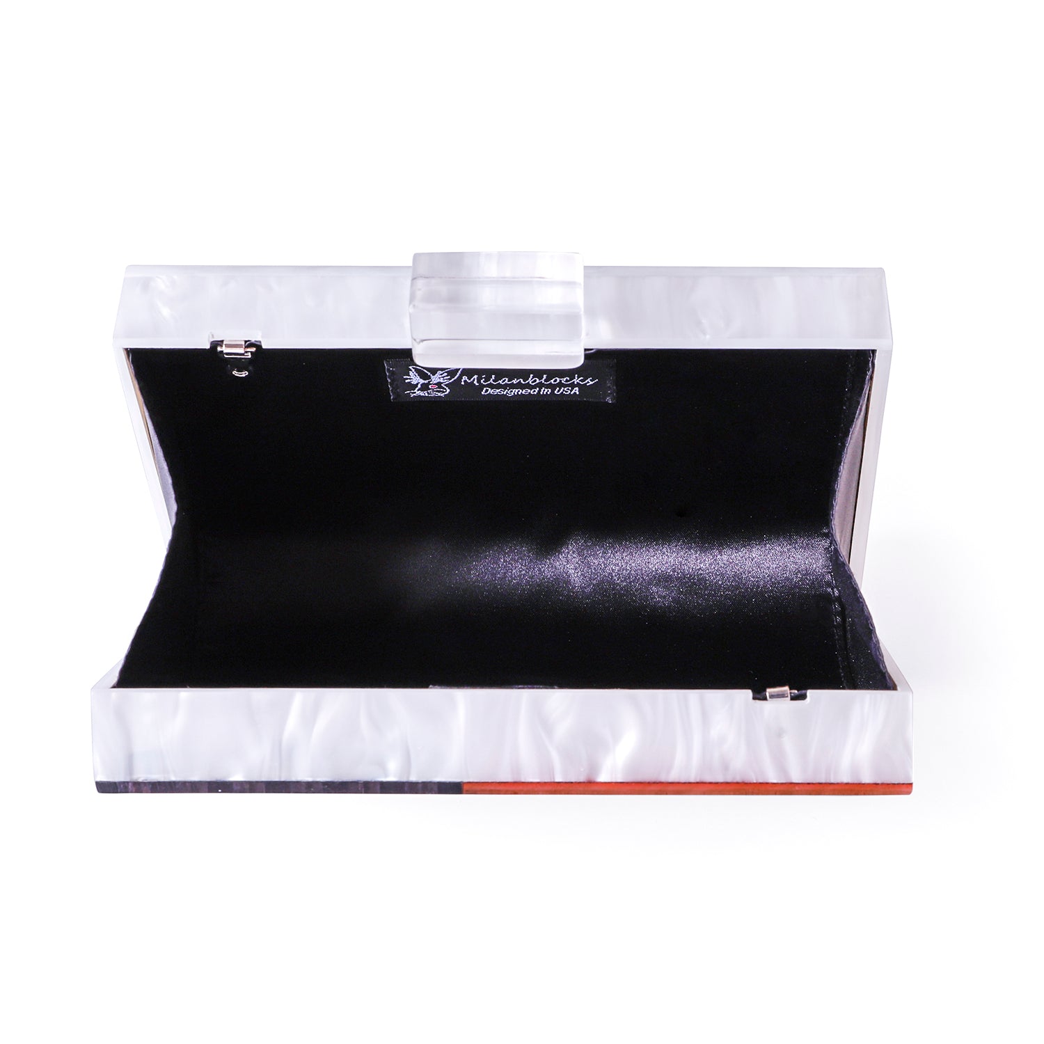 Glitter American Flag White Pearl Clutch Purse-Handbags & Purses - MILANBLOCKS