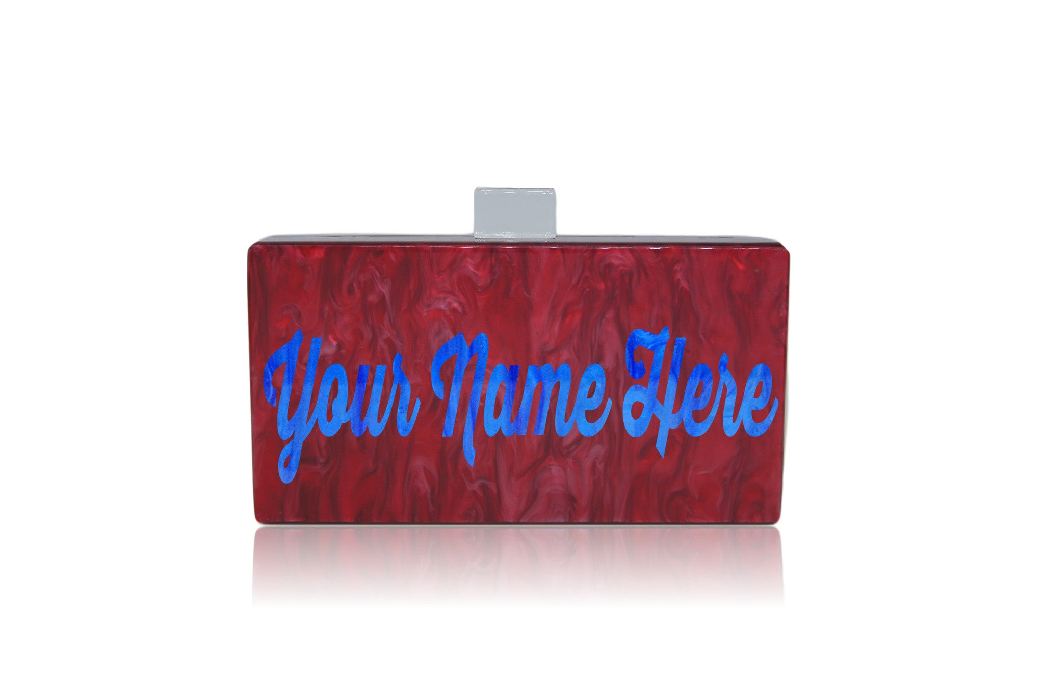 Personalized Name Acrylic Box Clutch-Medium Size-Handbags & Purses - MILANBLOCKS
