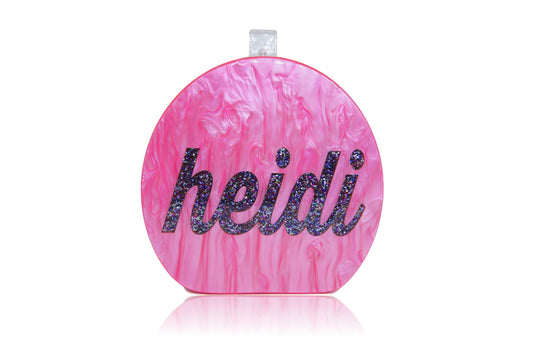 Round Acrylic Custom Name Clutch-Handbags & Purses - MILANBLOCKS