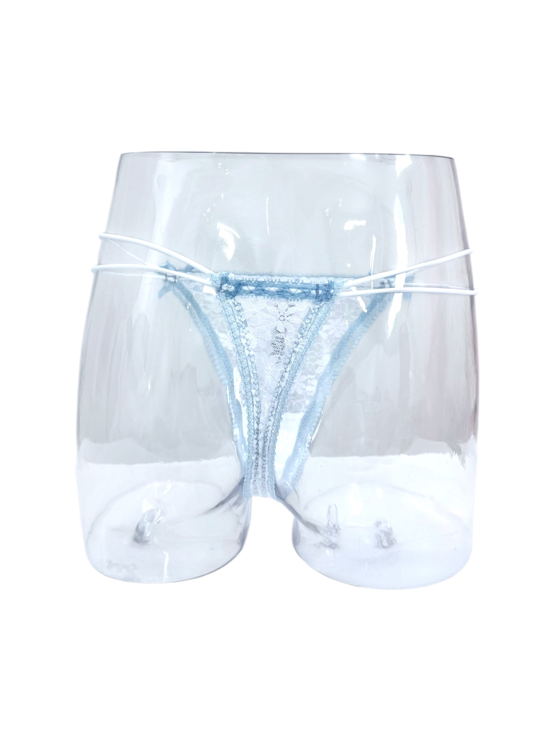 Delicate Lace G-String Trio with Bow Details