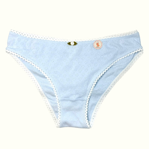 Milanblocks Soft Girl Cotton Panties pointella Cute Floral Pastel Lace Trim Briefs Panty