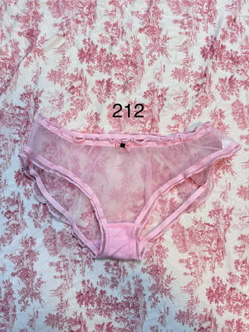 2-5 update S/M Lace heart coquette ruffle lace panties