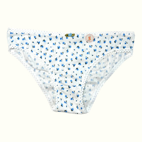 Milanblocks Soft Girl Cotton Panties pointella Cute Floral Pastel Lace Trim Briefs Panty