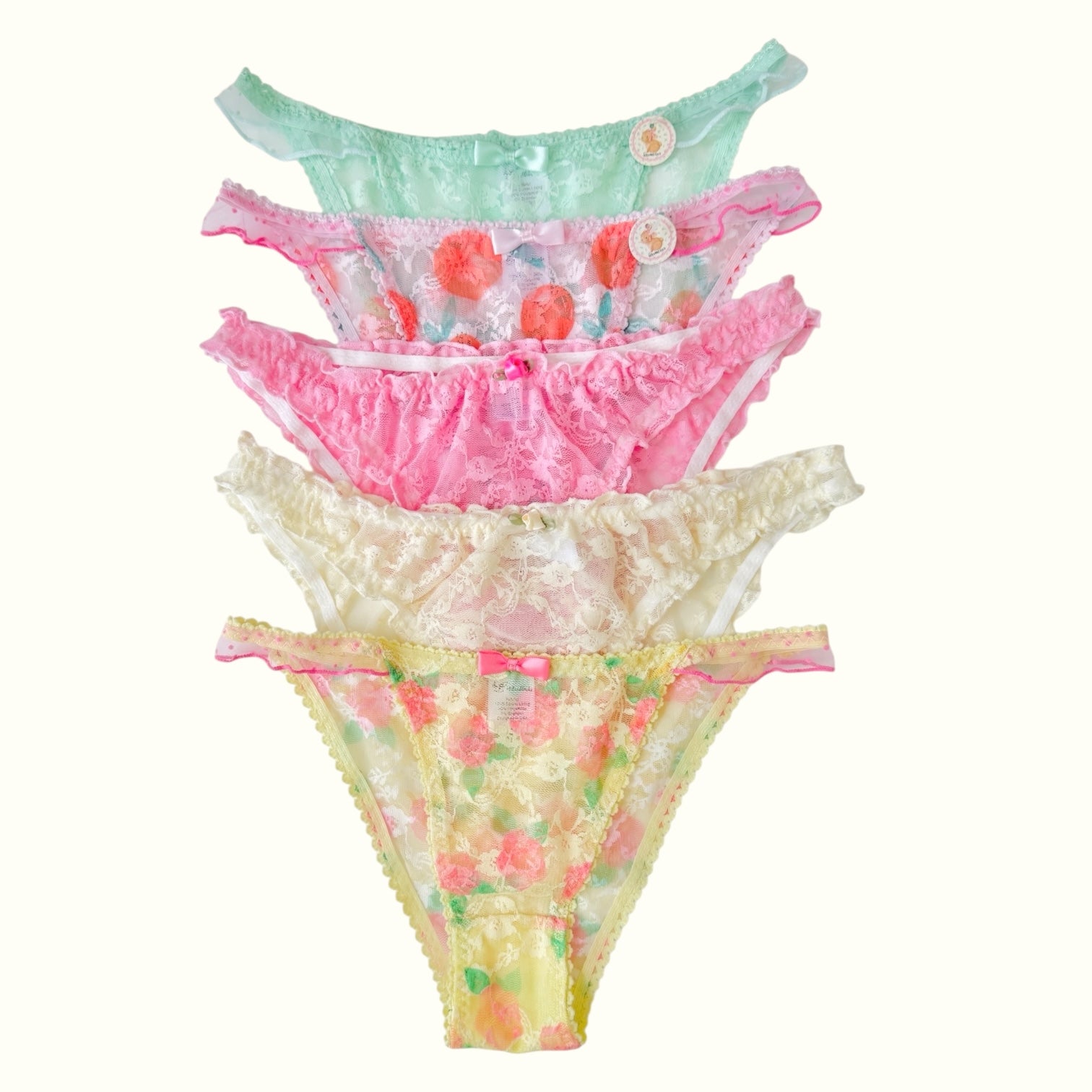 Milanblocks Unique Pieces | Lace & Ruffle Lingerie Sample Sale Soft Underwear Breathable Panty Print Panties Womenswear Cute