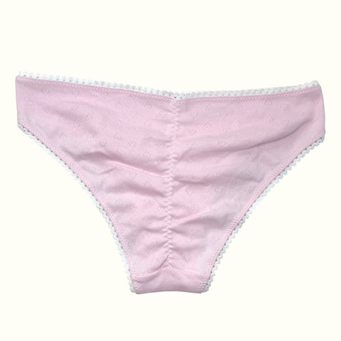 Milanblocks Soft Girl Cotton Panties pointella Cute Floral Pastel Lace Trim Briefs Panty
