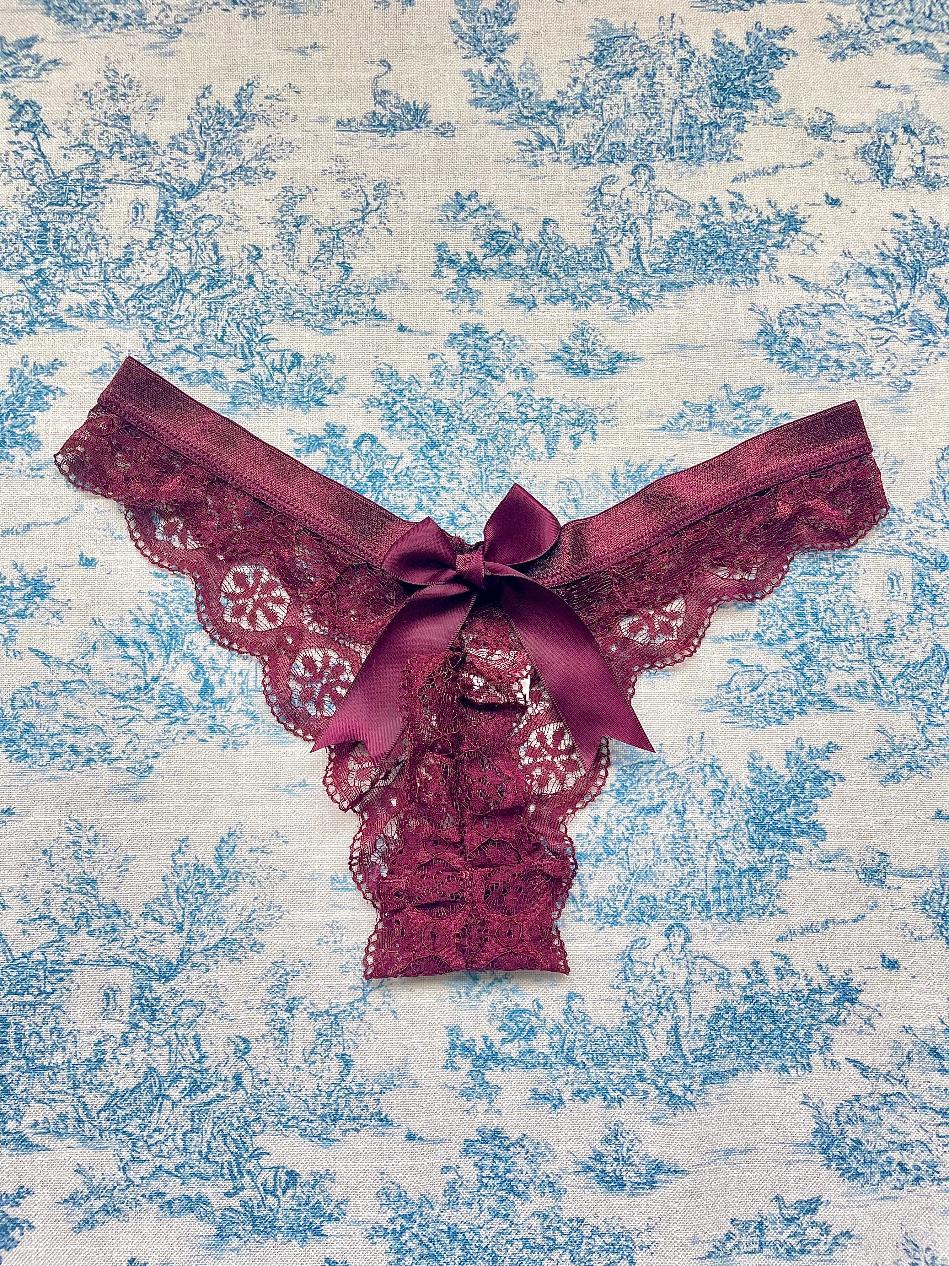 Milanblocks coquette bow lace cute panty Cotton Panties fall underwear